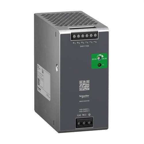 Single-Phase Regulated Power Supply Optimized 100-240V AC 24V 10A with reference ABLS1A24100 from the brand SCHNEIDER ELECTRIC