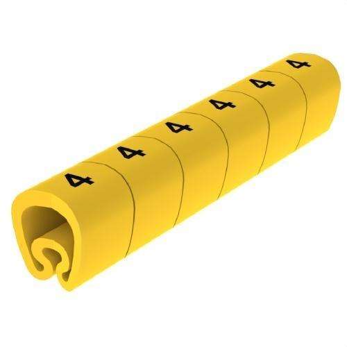Pre-cut Yellow Ø18 PVC Laminated Markers with reference 1813-4 from the brand UNEX
