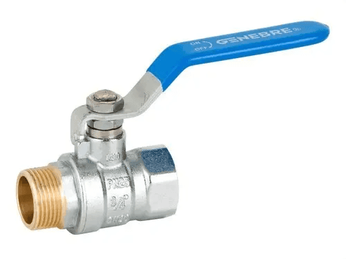 Blue lever male-female ball valve 3/8" with reference 3034 03 from the brand GENEBRE
