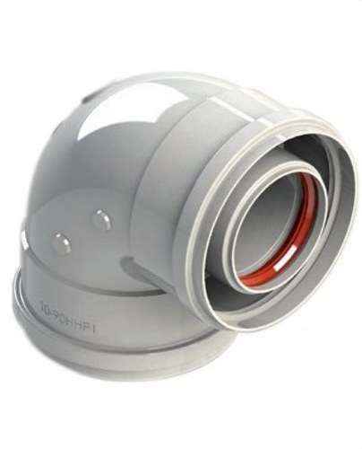 Chimney Elbow Diameter 60/100mm 90º Female-Female White Aluminium with reference 610-90HHP1 from the brand FIG