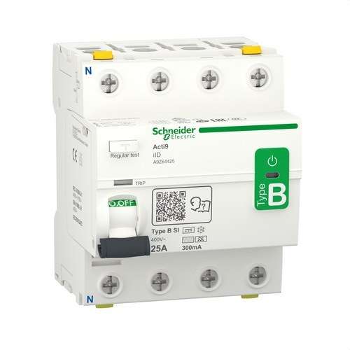 Schneider Electric Acti9 iID Differential 4P 25A 300mA B-SI with reference A9Z64425 from the brand SCHNEIDER ELECTRIC
