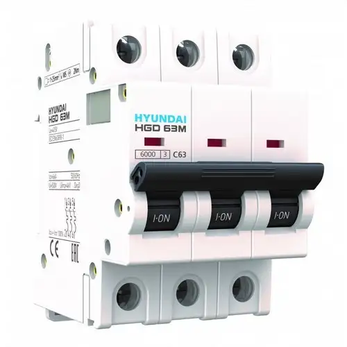 MCB STD 1P+N 6kA 25A Curve C with reference HGD32-NSN1025C from the brand HYUNDAI
