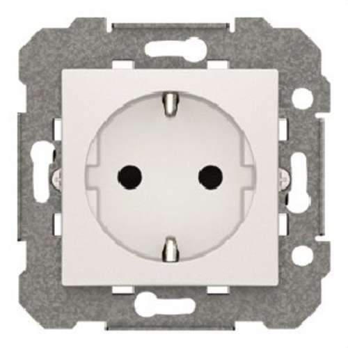 Schuko socket base with earthing polar white Viva with reference 23524 from the brand BJC