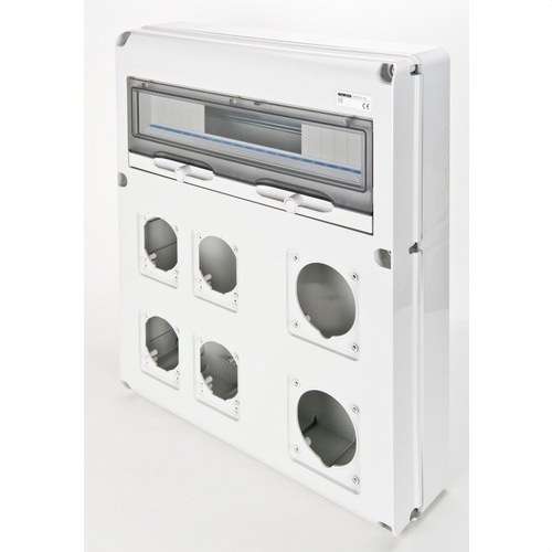 Q-DIN20 Enclosure 2BA.63A + 4BA.16/32A IP65 with reference GW68021N from the brand GEWISS
