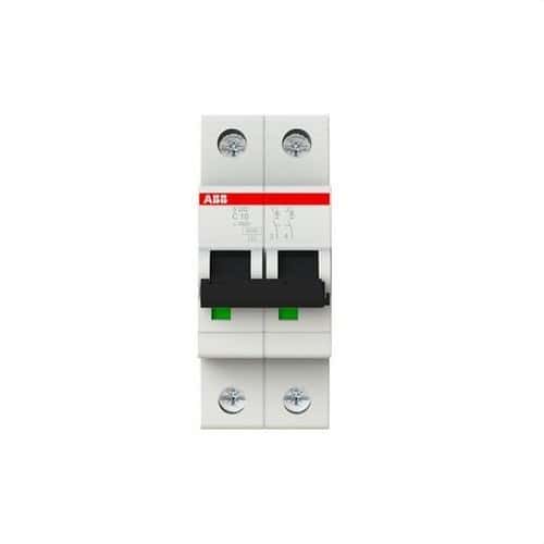 S202-C10 2P 10A Circuit Breaker Curve C 10kA with reference 2CDS252001R0104 from the brand ABB