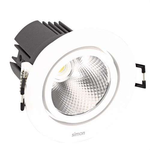 Adjustable Round LED Downlight 703.23 3000K WIDE FLOOD White with reference 70323030-483 from the brand SIMON