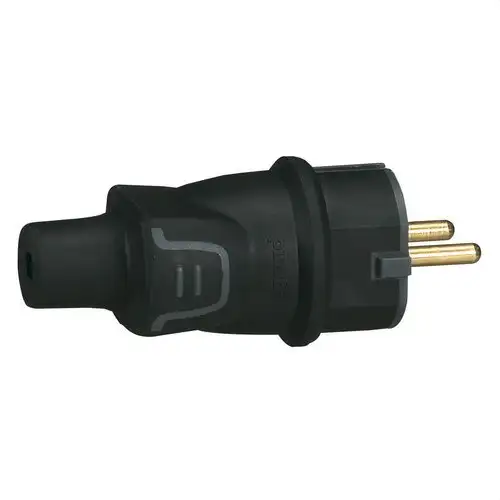 2P+T BLACK RUBBER PLUG with reference 050342 from the brand LEGRAND