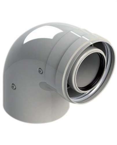 Chimney Elbow Diameter 80/125mm 90º Male-Female PP/Lacquered Steel with reference 8125-90MHP15 from the brand FIG