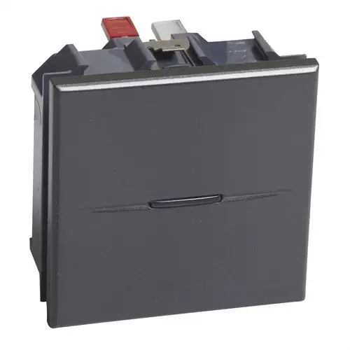 Illuminable Axial Switch, 2 Modules, Anthracite Axolute with reference HS4001M2AN from the brand BTICINO