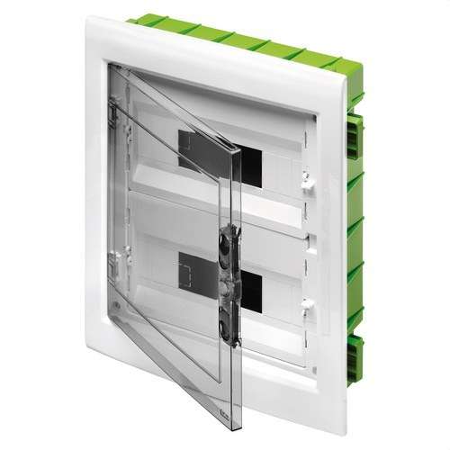 Flush-mounted distribution board with smoked door 32 modules (18x2) with reference GW40609PM from the brand GEWISS