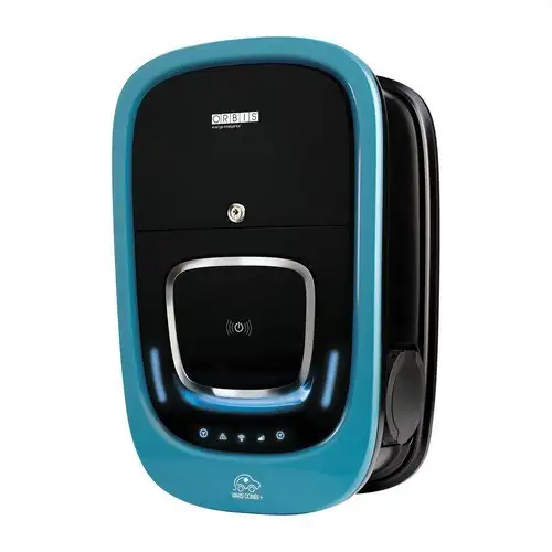 Three-phase dual electric car charger with WiFi Orbis VIARIS UNI 22kW + 22kW with 2 Type 2 cables of 5 metres with reference OB94P722KA2 from the brand ORBIS