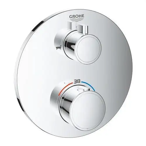 Grohtherm recessed thermostat with dual outlets chrome with reference 24077000 from the brand GROHE
