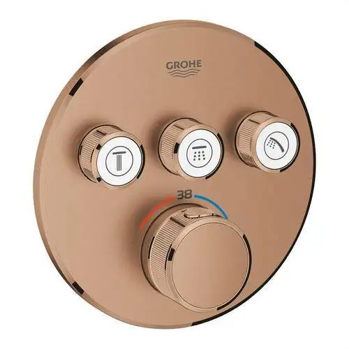 Grohtherm SmartControl concealed thermostat with 3 valves - Brushed warm sunset with reference 29121DL0 from the brand GROHE