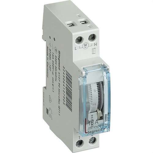 Programmable Analogue Timer Switch Vertical Dial Daily with Power Reserve with reference 412790 from the brand LEGRAND