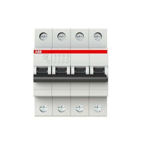 Circuit Breaker SH204-C20 4P 20A Curve C 6kA with reference 2CDS214001R0204 from the brand ABB