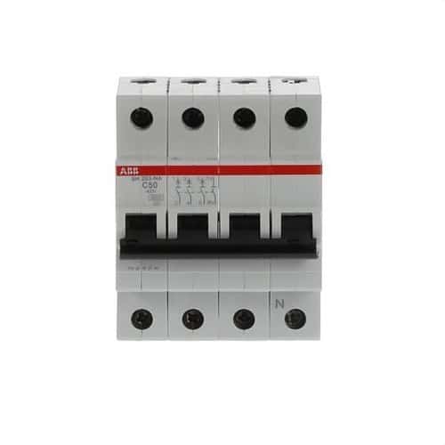 SH203-C50NA 3P+N 50A Type C Circuit Breaker 6kA with reference 2CDS213103R0504 from the brand ABB