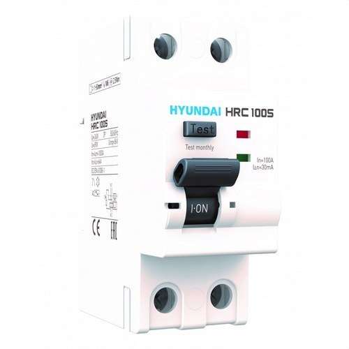 STD 2P Circuit Breaker, 25A, 30mA, AC Curve with reference HRC63S-G2PG4025 from the brand HYUNDAI