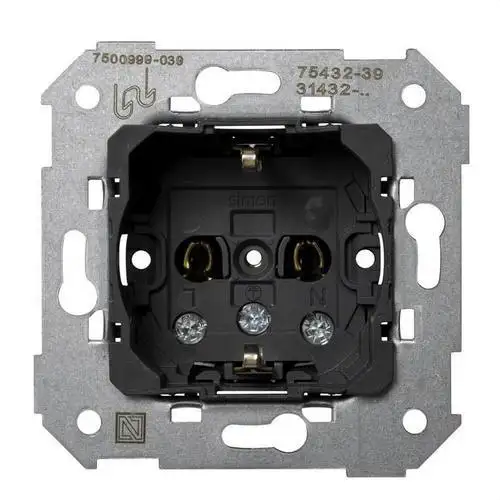 Schuko Socket Outlet 16A 250V Simon 75 with reference 75432-39 from the brand SIMON