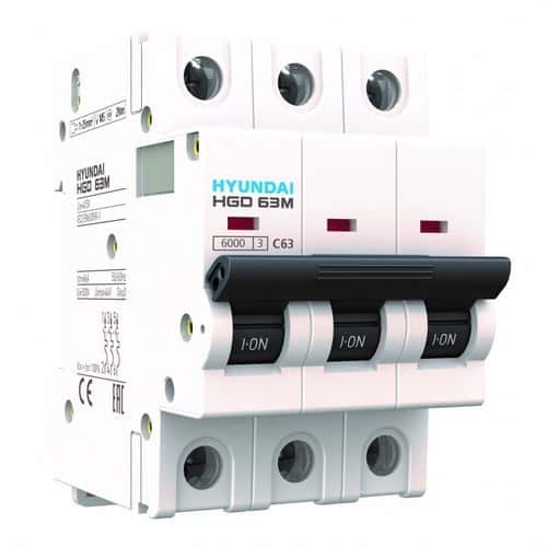 STD Circuit Breaker 2P 6kA 20A Curve C with reference HGD63-M2P020C from the brand HYUNDAI