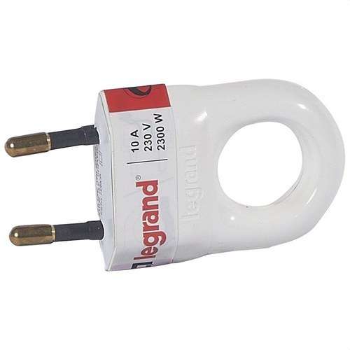 White 2P Plug with reference 050312 from the brand LEGRAND