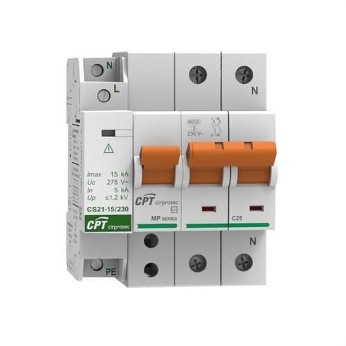 Permanent Surge Protector IGA 1P+N 25A with reference 77706395C from the brand CIRPROTEC