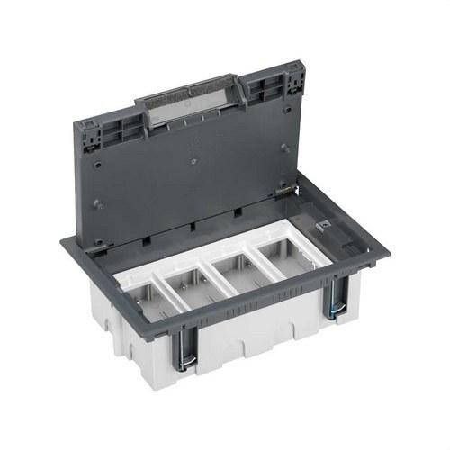 Adjustable Floor Box for 8 Elements in Grey Technical Floor Installation Simon 500 Cima with reference 52050104-035 from the brand SIMON