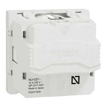 Polar White Schuko Socket Base New Unica with reference NU303718 from the brand SCHNEIDER ELECTRIC