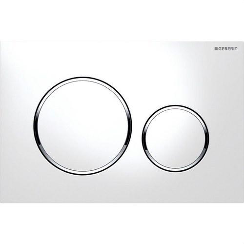 Dual Flush Button SIGMA20 Gloss White and Chrome with reference 115.882.KJ.1 from the brand GEBERIT