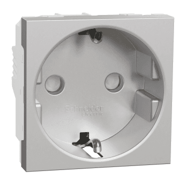 Schuko Socket Base Aluminium New Unica Studio with reference NU303730 from the brand SCHNEIDER ELECTRIC